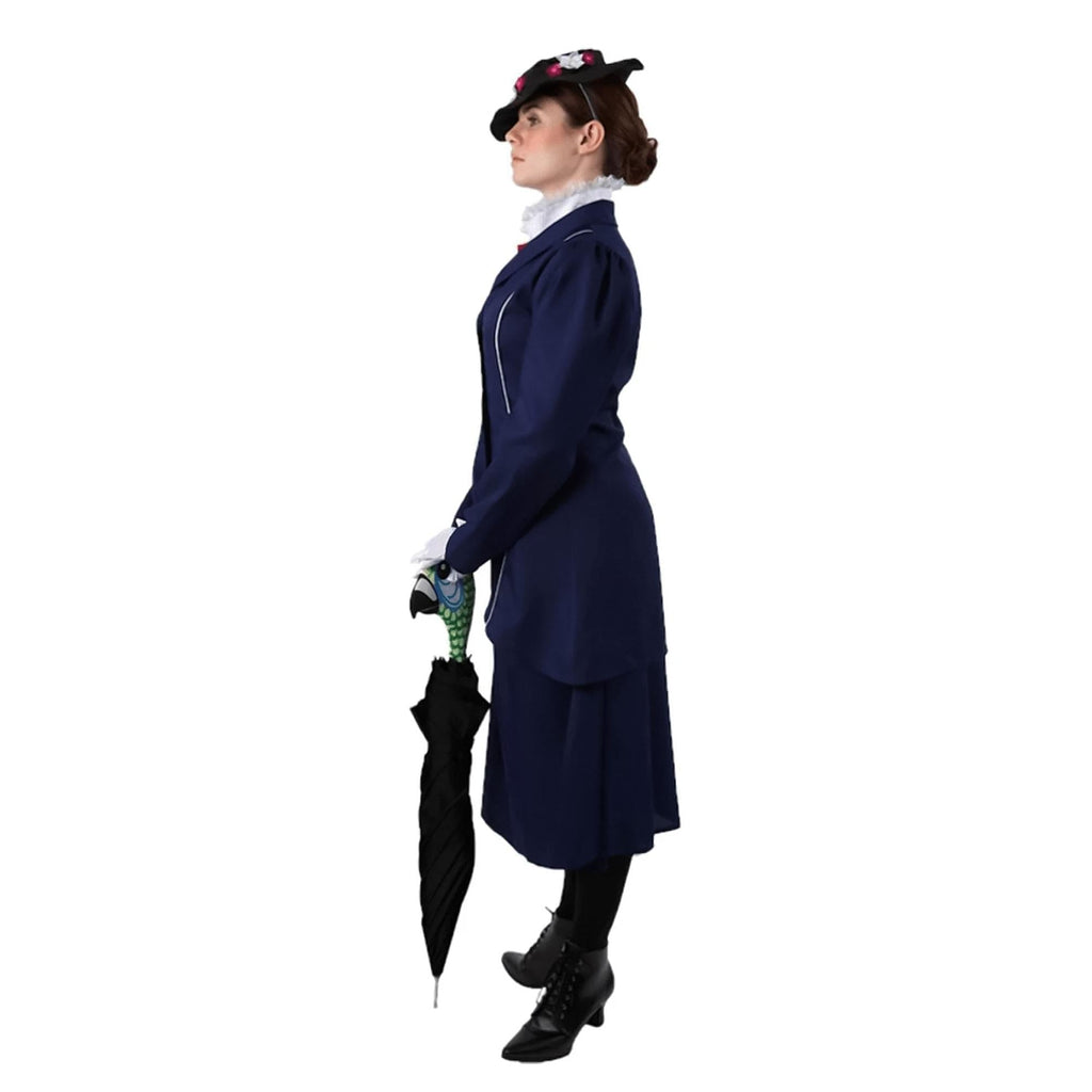 Magical Nanny Adult Costume w/ Parrot Head Umbrella Cover