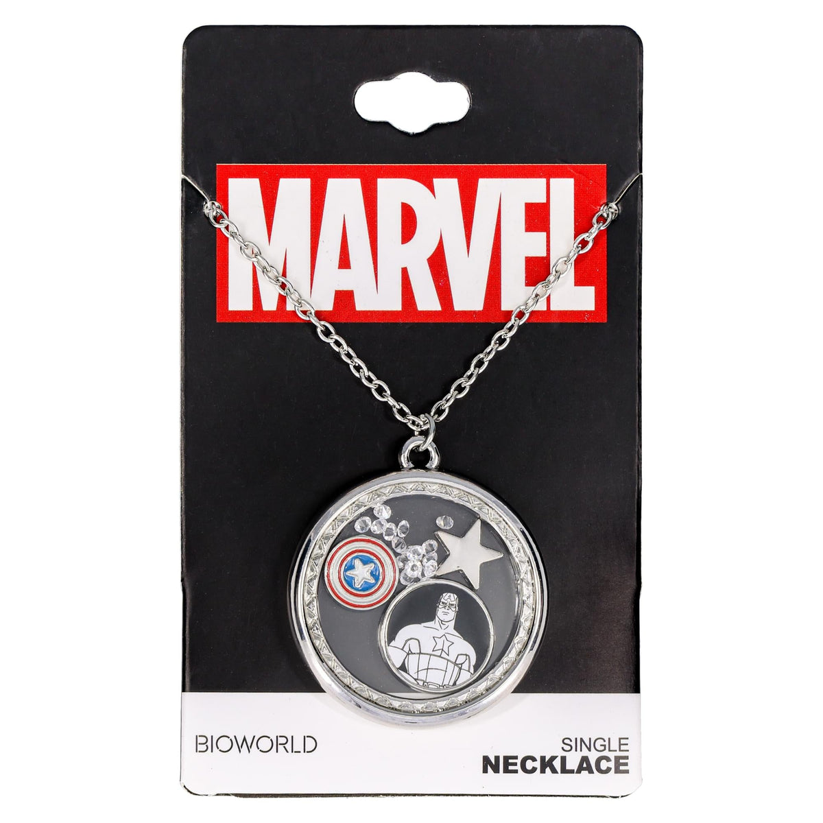 Captain America Charm Shaker Necklace