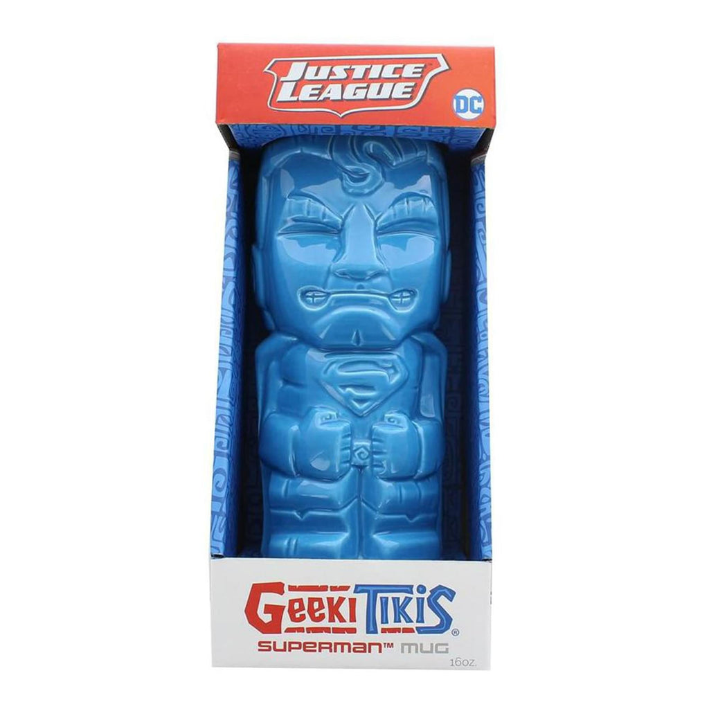 Geeki Tikis DC Comics Superman Blue Ceramic Mug | Holds 16 Ounces