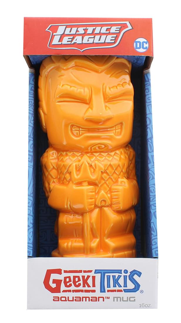 Geeki Tikis DC Comics Aquaman Orange Ceramic Mug | Holds 16 Ounces