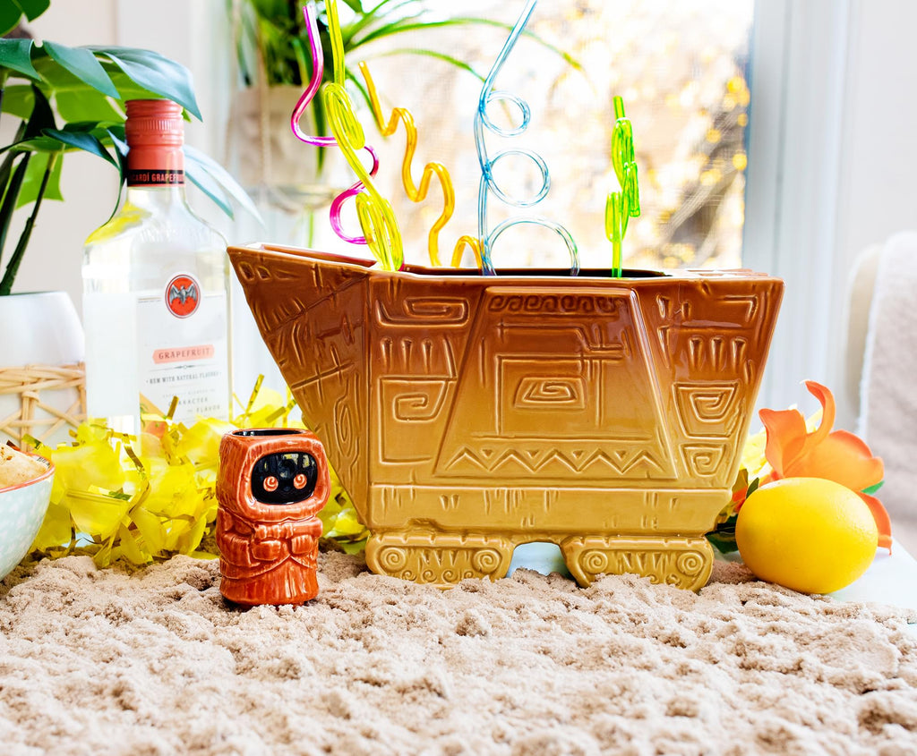 Geeki Tikis Star Wars Sandcrawler Punch Bowl Set With Jawa Mini Muglet