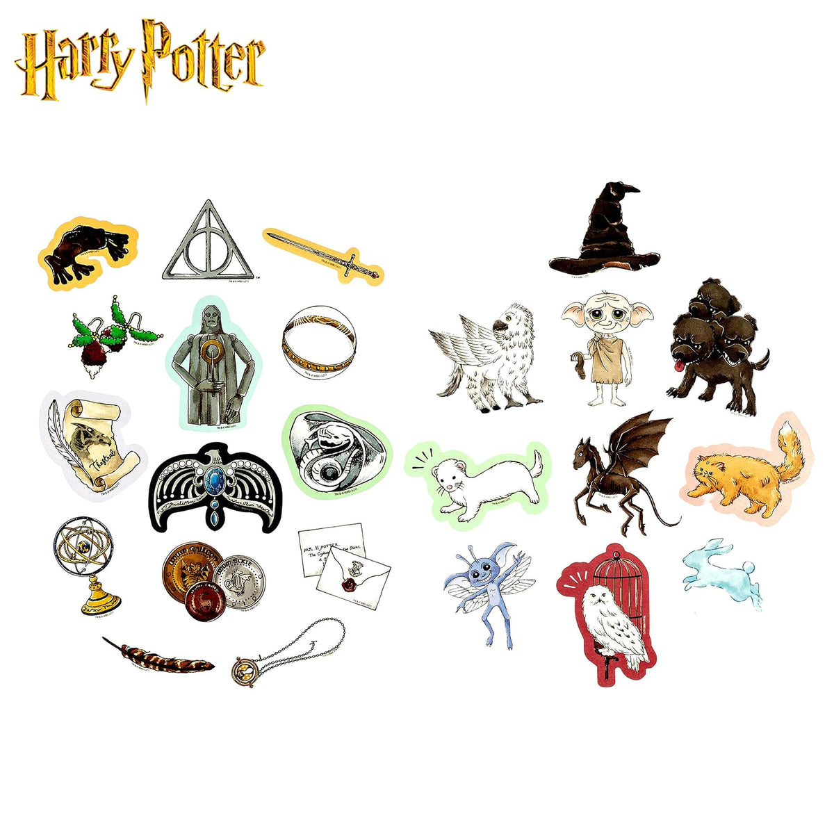 Harry Potter Magical Characters & Icons Vinyl Decal 50-Pack