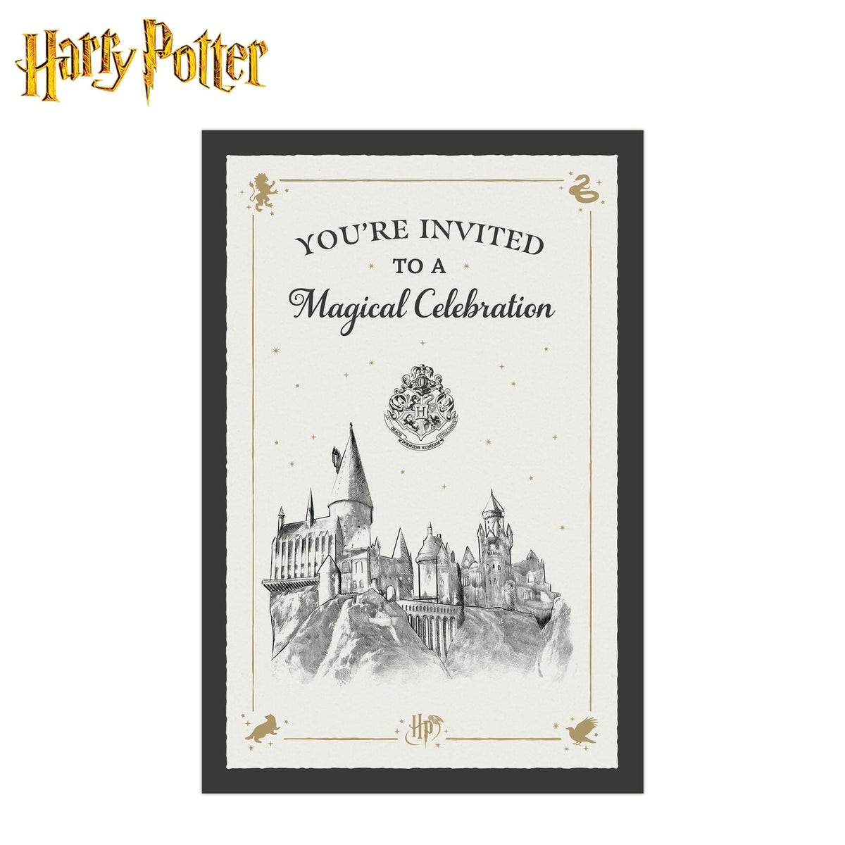 Harry Potter Hogwarts Castle Magical Celebration Invitation & Envelope Box Set