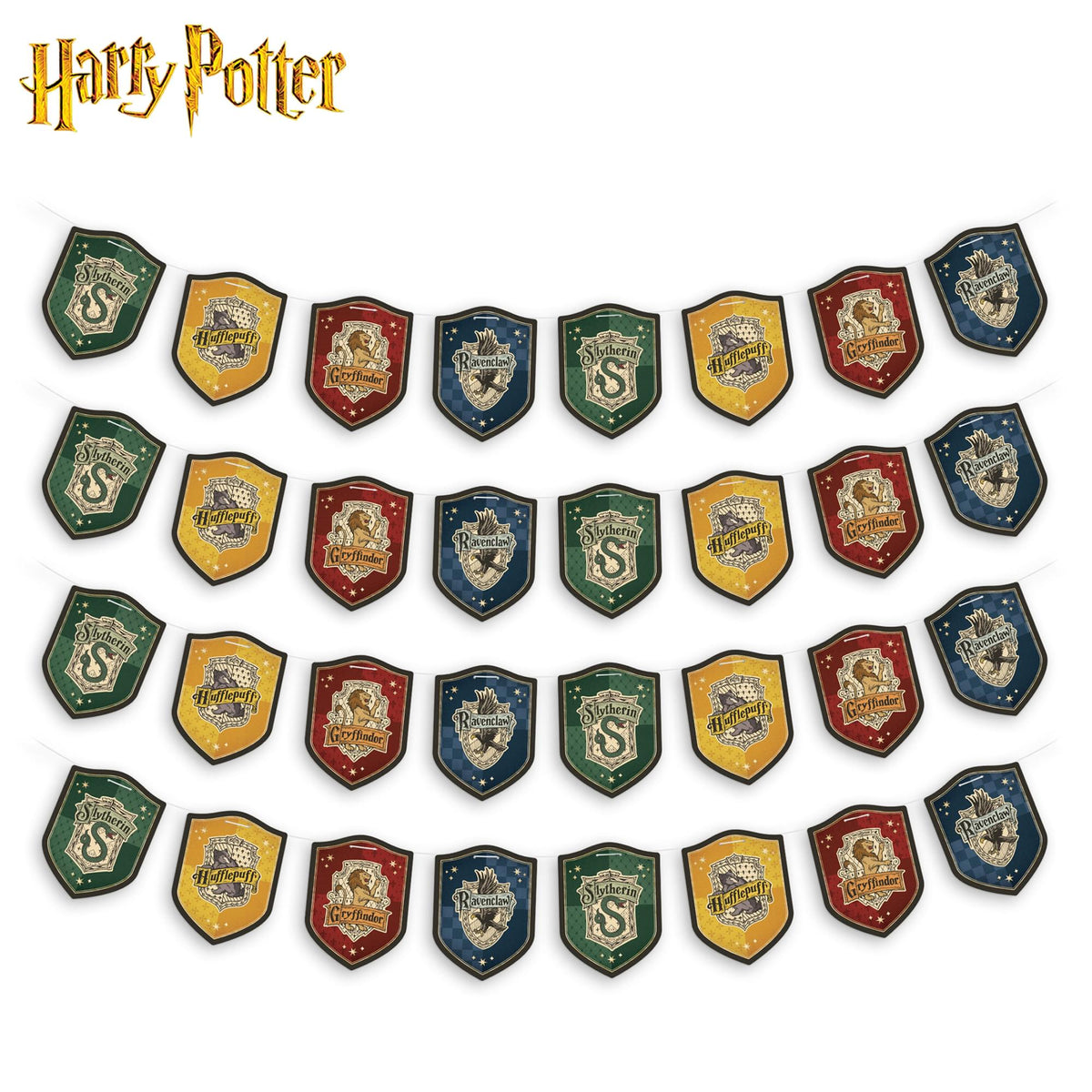 Harry Potter Hogwarts House Pride Hanging Cardstock Banners | 32 Pieces