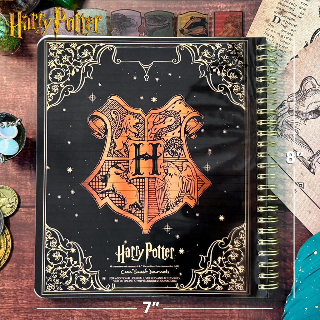 Harry Potter Sorting Hat 8 x 7 Inch 6-Tabbed Spiral Journal | 144 Pages