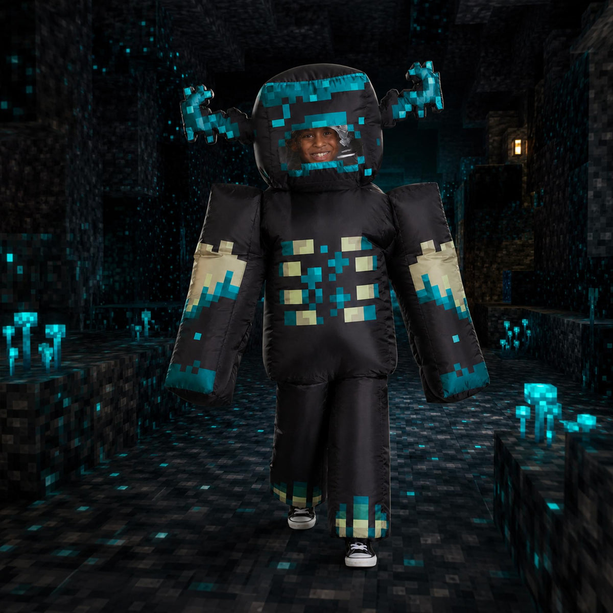 Minecraft Warden Inflatable  Child Costume | One Size Fits Most