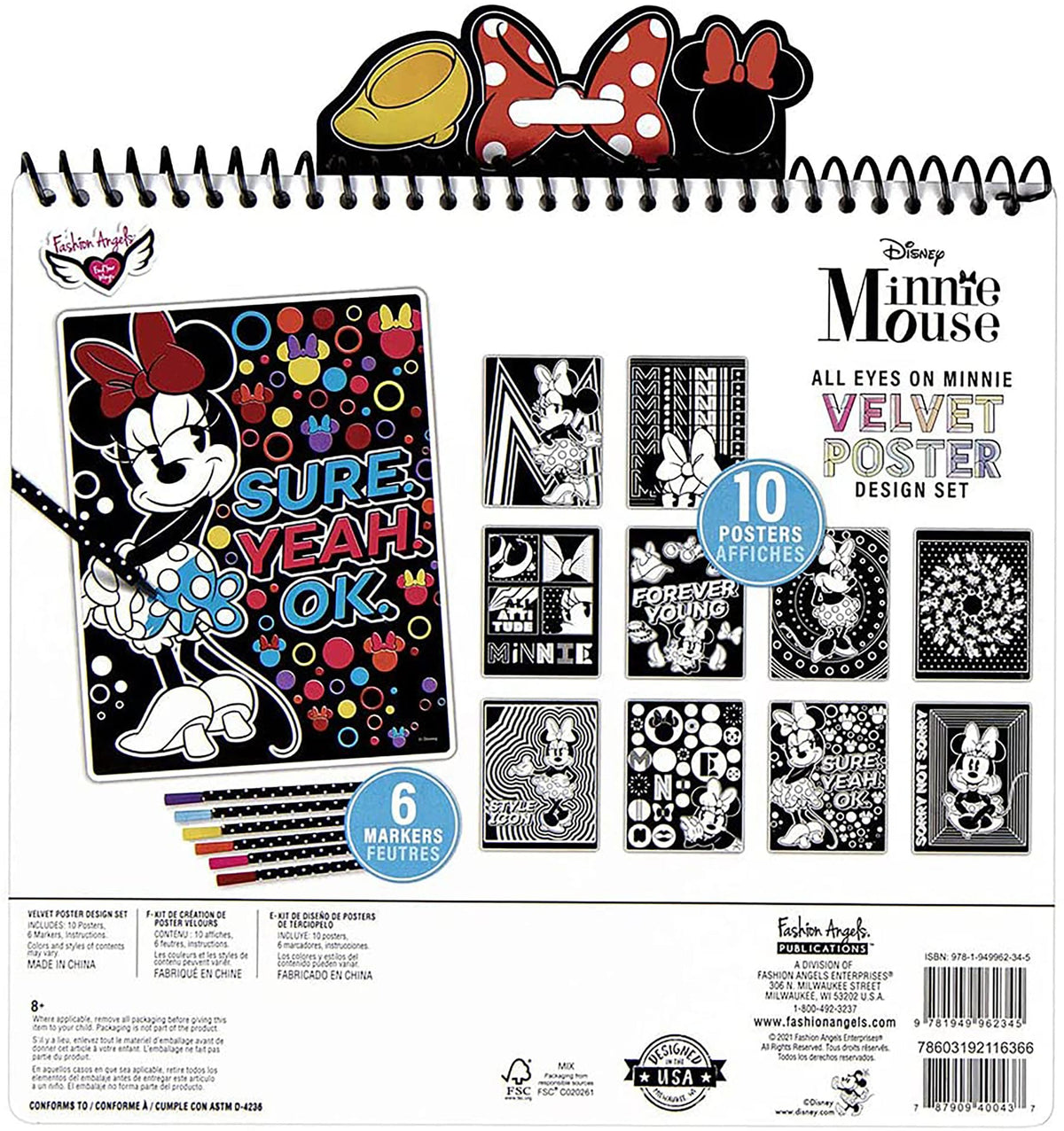 Disney Minnie Mouse Fashion Angels Velvet Poster Set