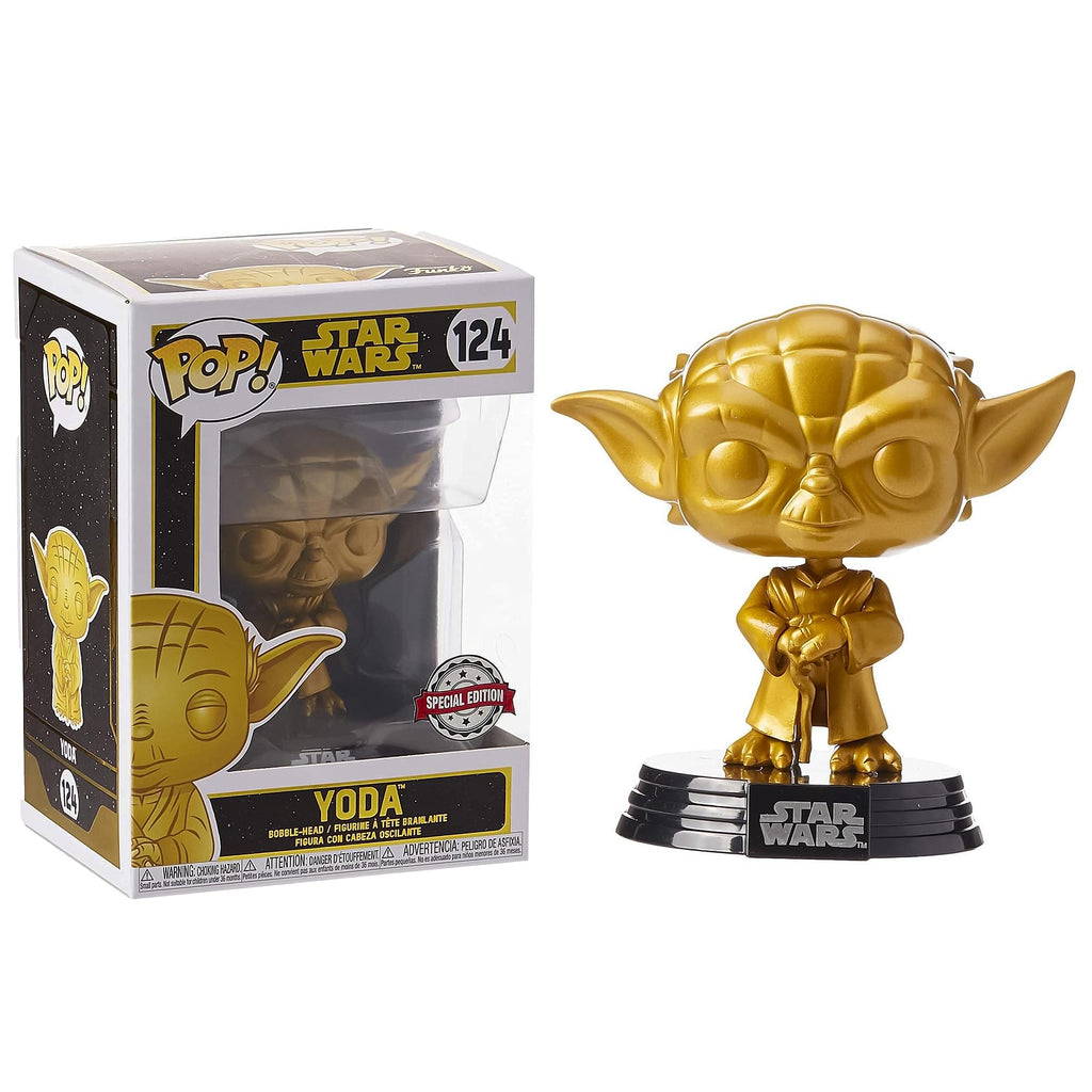 Star Wars Funko POP 4 Inch Vinyl Figure | Metallic Gold Yoda