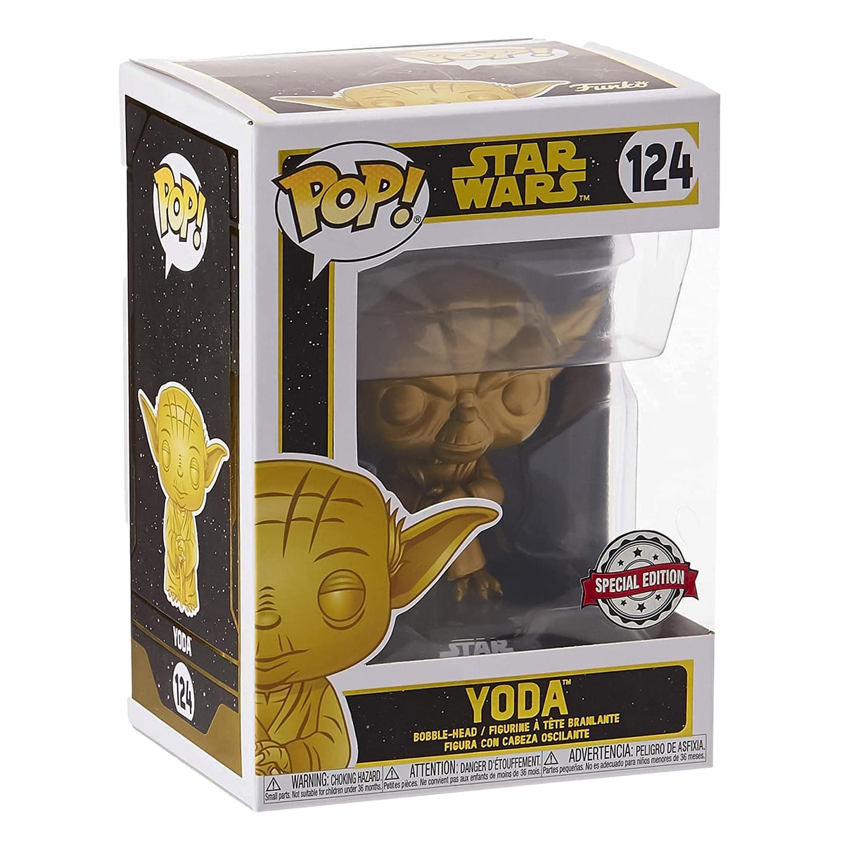 Star Wars Funko POP 4 Inch Vinyl Figure | Metallic Gold Yoda