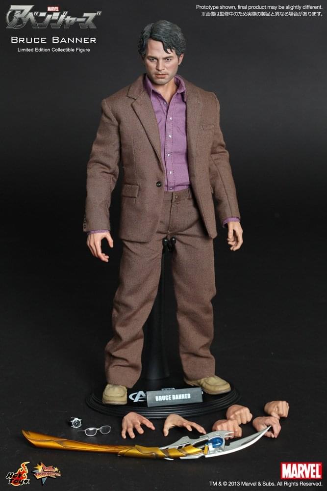 Marvel The Avengers Hulk Hot Toys 1:6 Scale Bruce Banner Figure