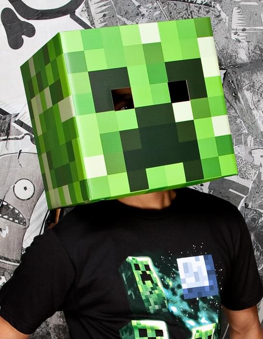 Minecraft Creeper Head Cardboard Costume Mask