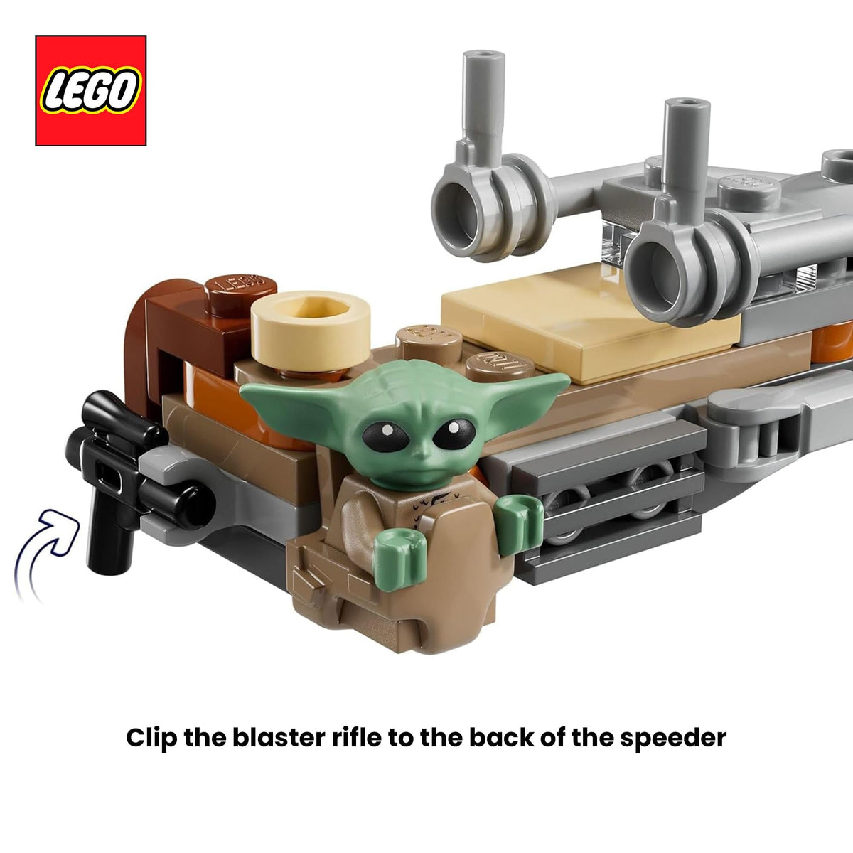 Star Wars LEGO 75436 Mandalorian & Grogu's Speeder Bike 58-Piece Building Set