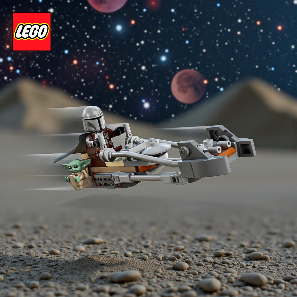 Star Wars LEGO 75436 Mandalorian & Grogu's Speeder Bike 58-Piece Building Set