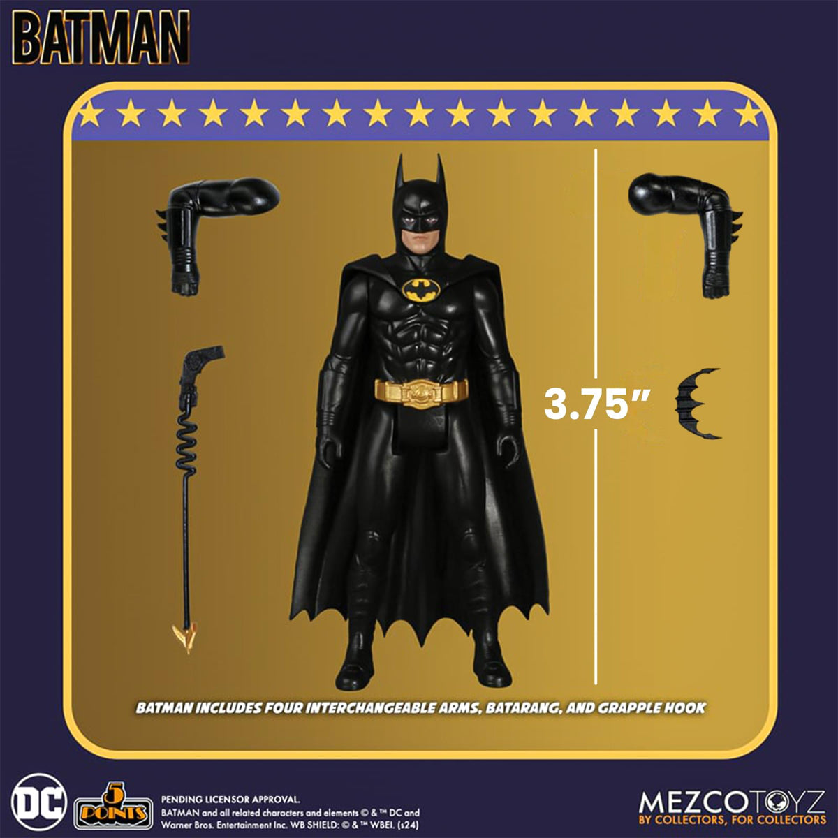 DC Comics 5 Points 1989 Batman Action Figure | Batman