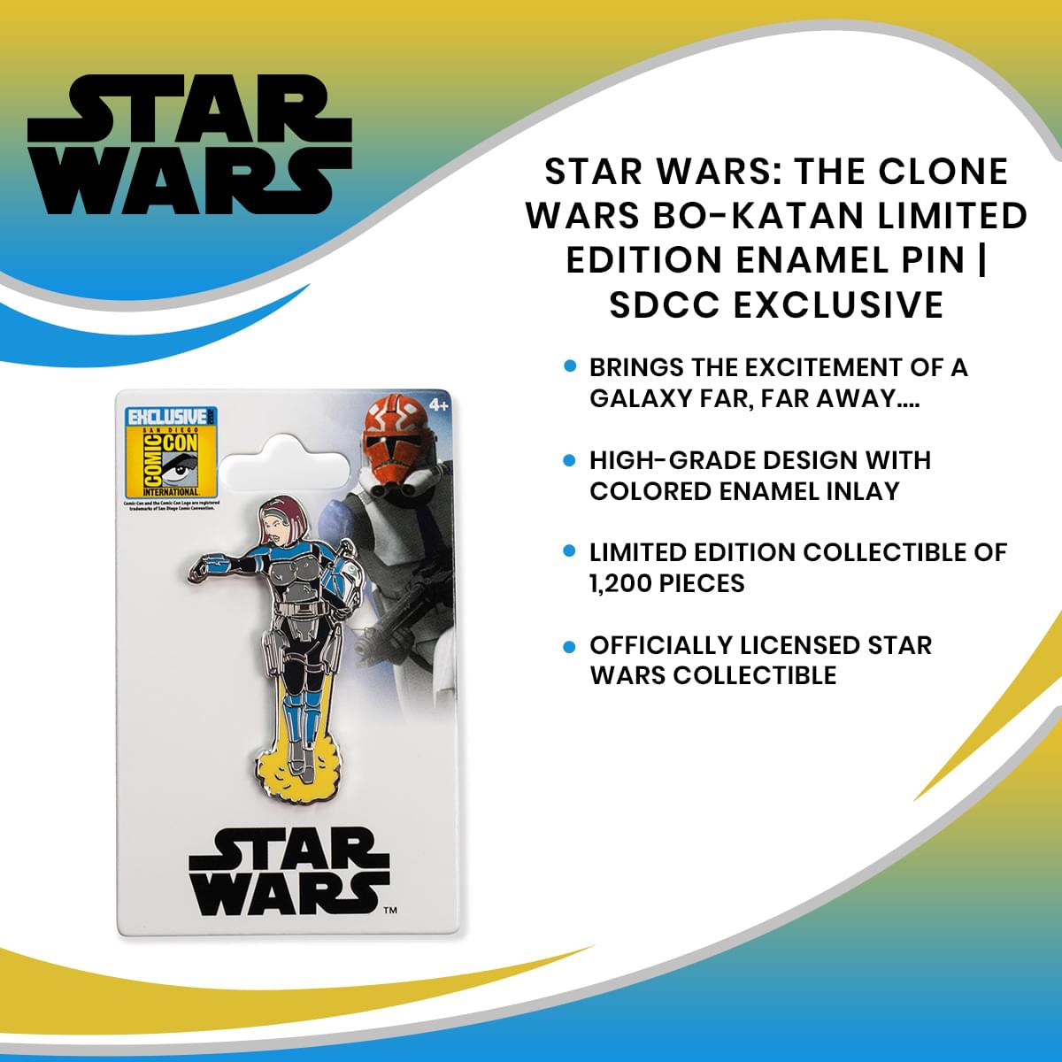 Star Wars: The Clone Wars Bo-Katan Limited Edition Enamel Pin | SDCC Exclusive