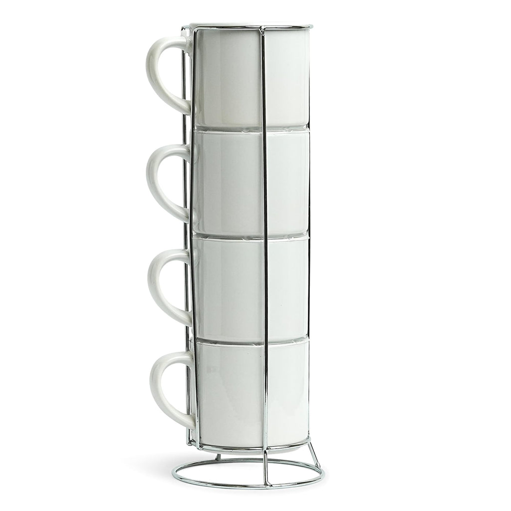 Star Wars Grogu Holiday Cuteness 4-Piece 10oz Stackable Ceramic Mug Set