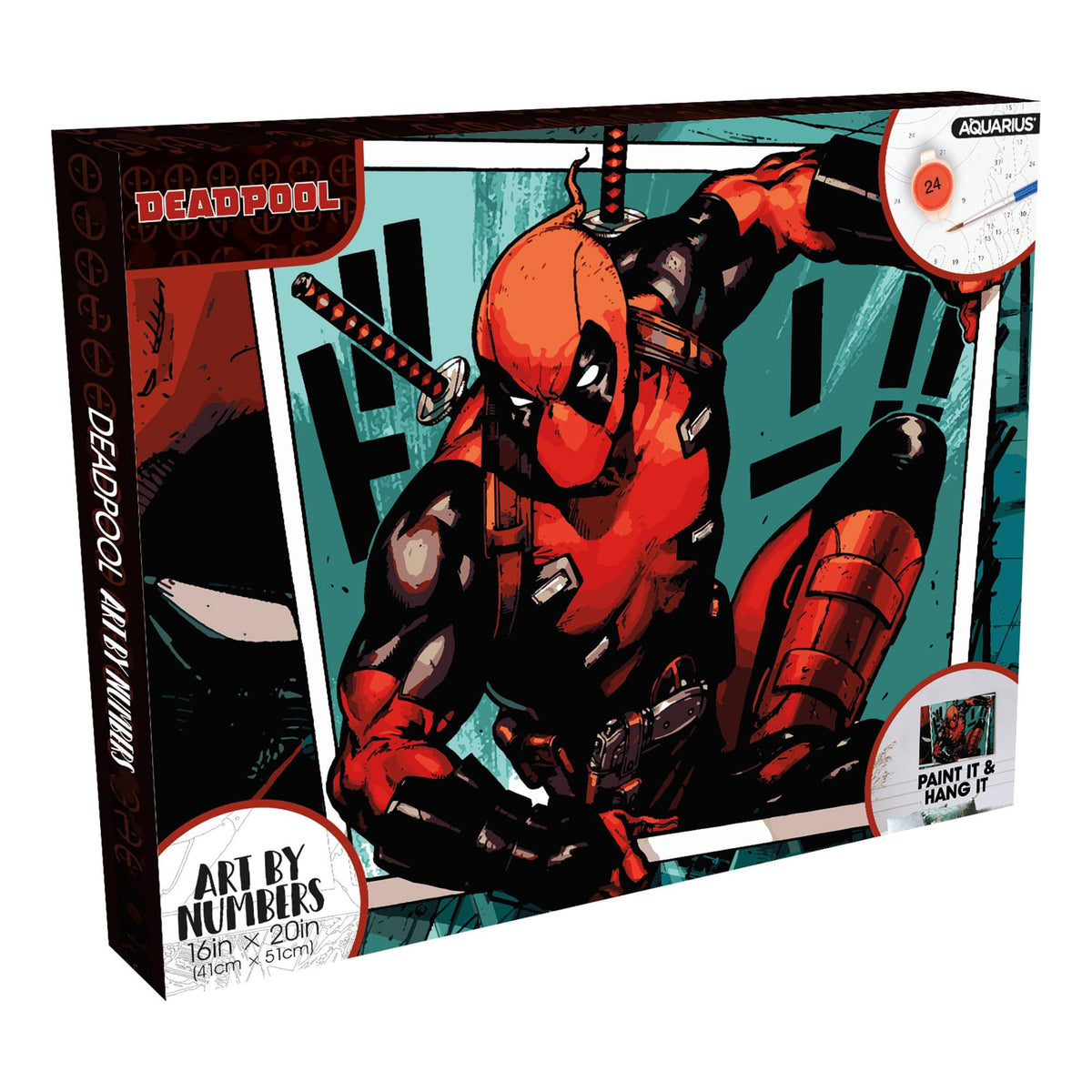 Marvel Deadpool Art By Numbers Painting Kit