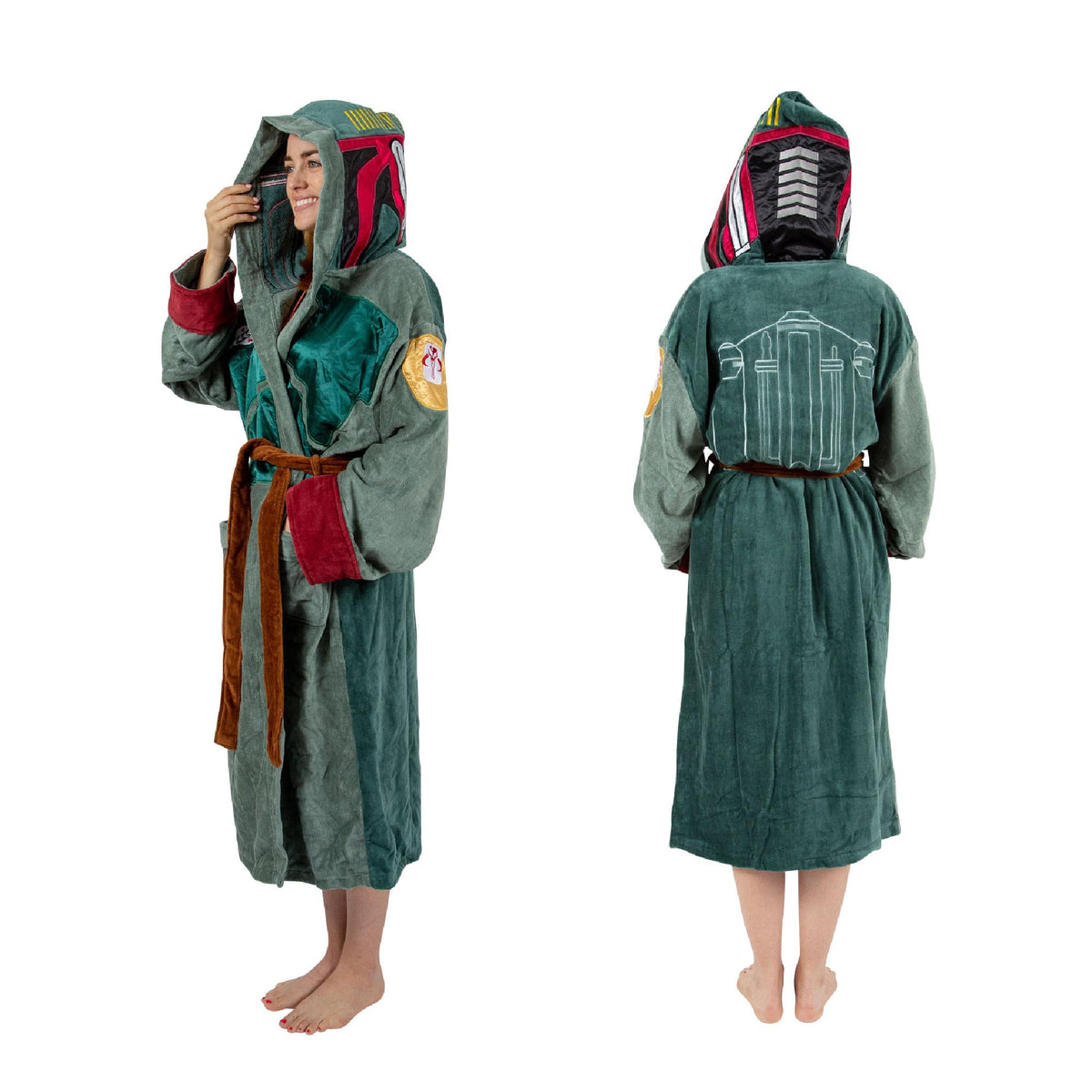 Star Wars Boba Fett Unisex Hooded Bathrobe for Adults