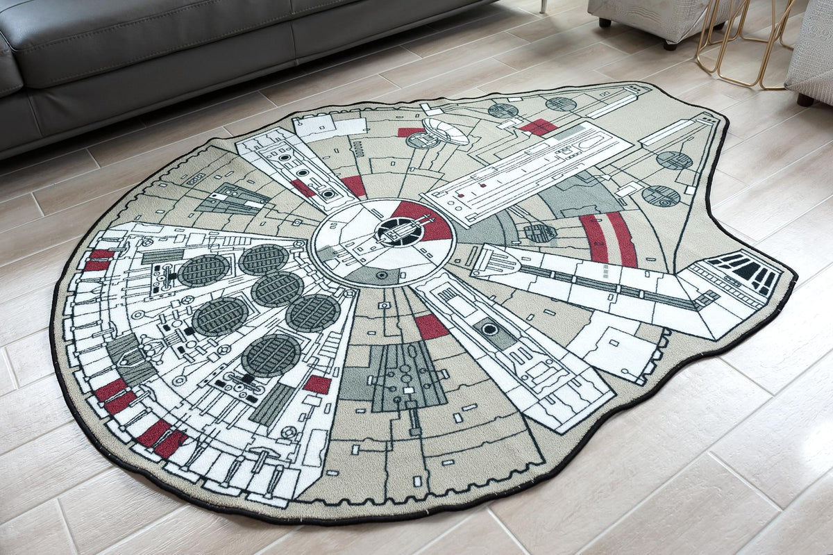 Star Wars Millennium Falcon Medium Area Rug | 59 x 79 Inches