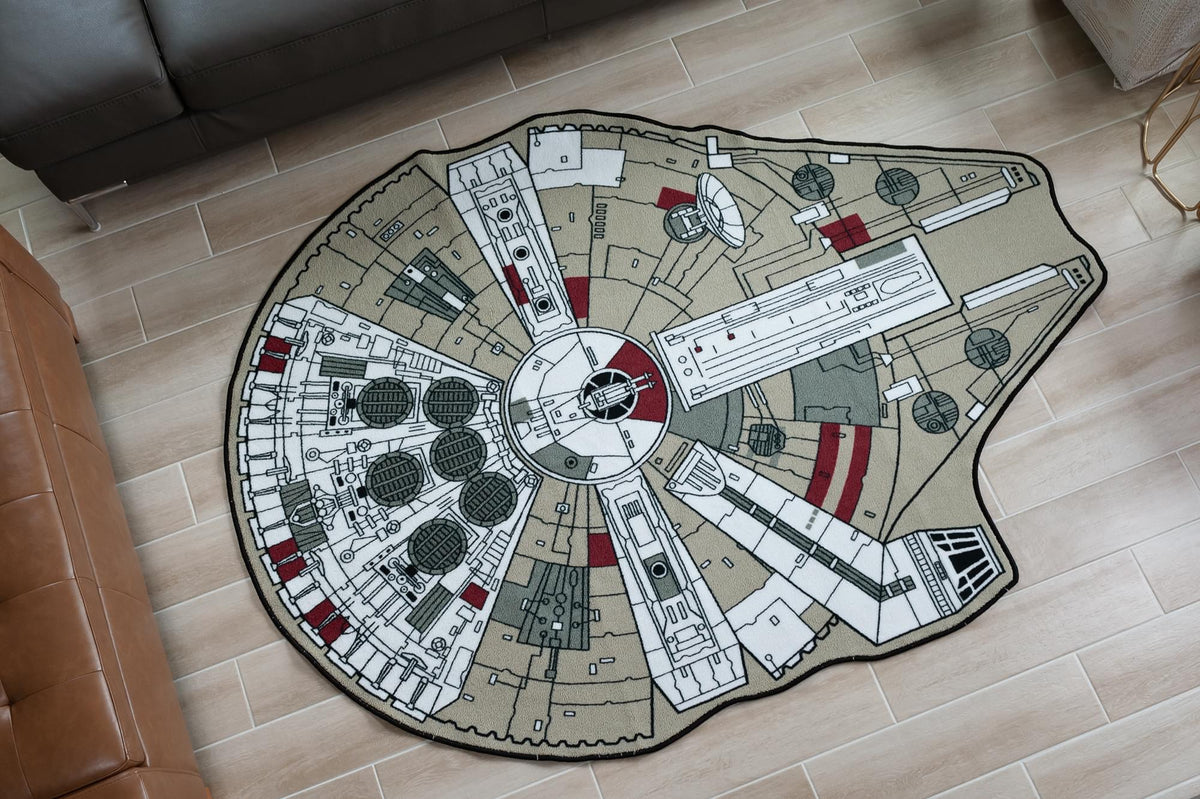 Star Wars Millennium Falcon Medium Area Rug | 59 x 79 Inches
