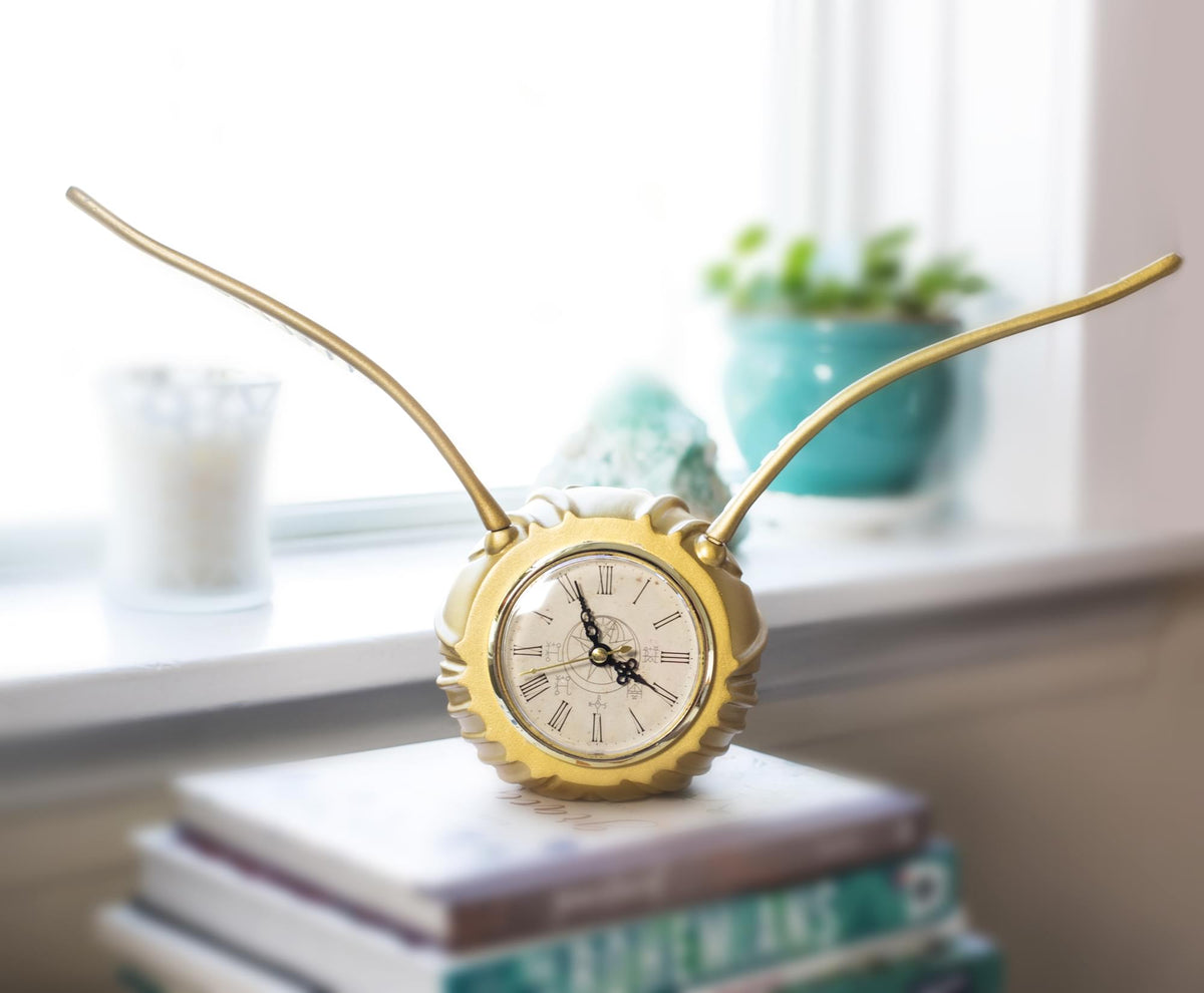 Harry Potter Golden Snitch Replica Resin Desk Clock | 9 x 18 Inches