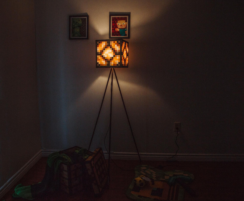 Minecraft Glowstone Tripod Floor Lamp | 62 Inches Tall