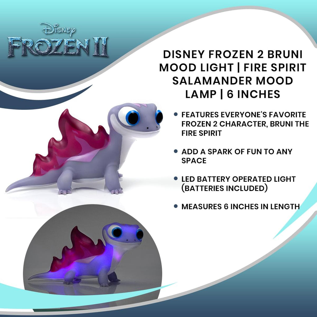 Disney Frozen 2 Bruni Mood Light | Fire Spirit Salamander Mood Lamp | 6 Inches
