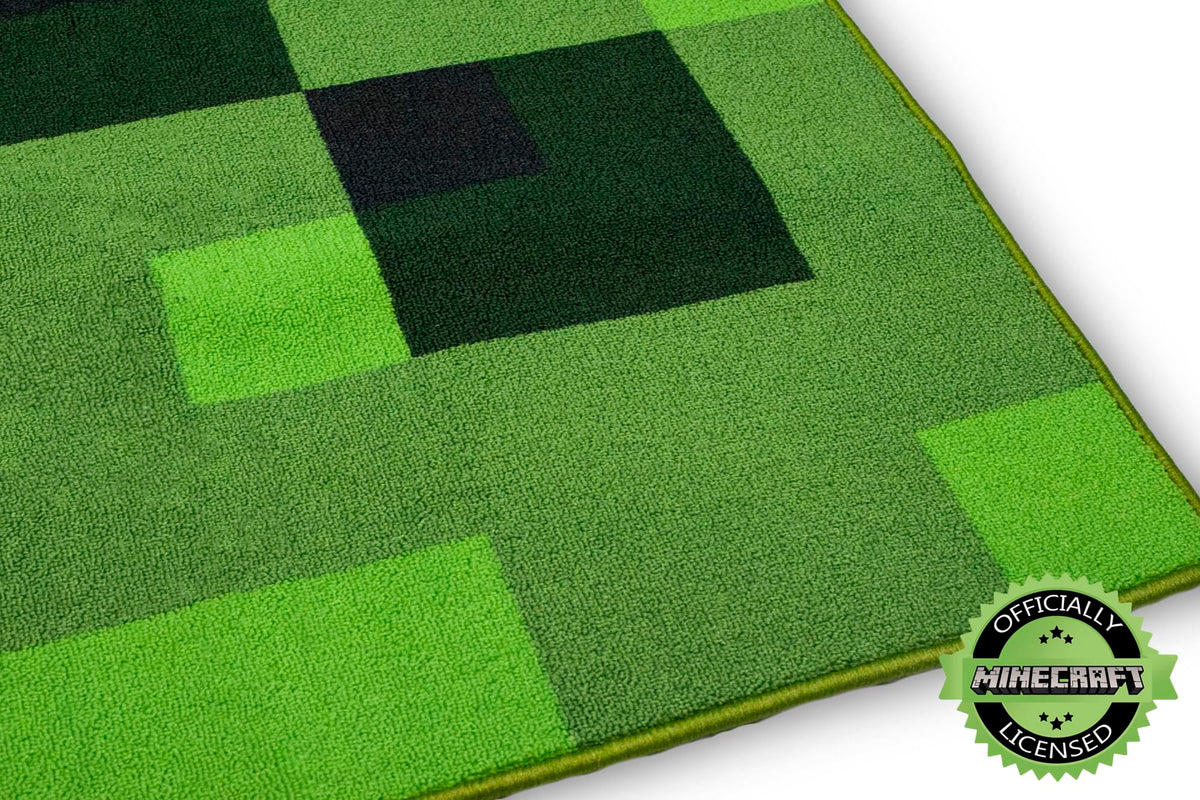 Minecraft Creeper Area Rug | Creeper Minecraft Rug | 39-Inch Square Area Rug