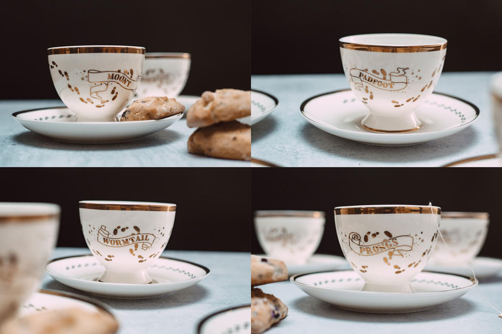 Harry Potter Marauders Map 10-Piece Porcelain Tea Set