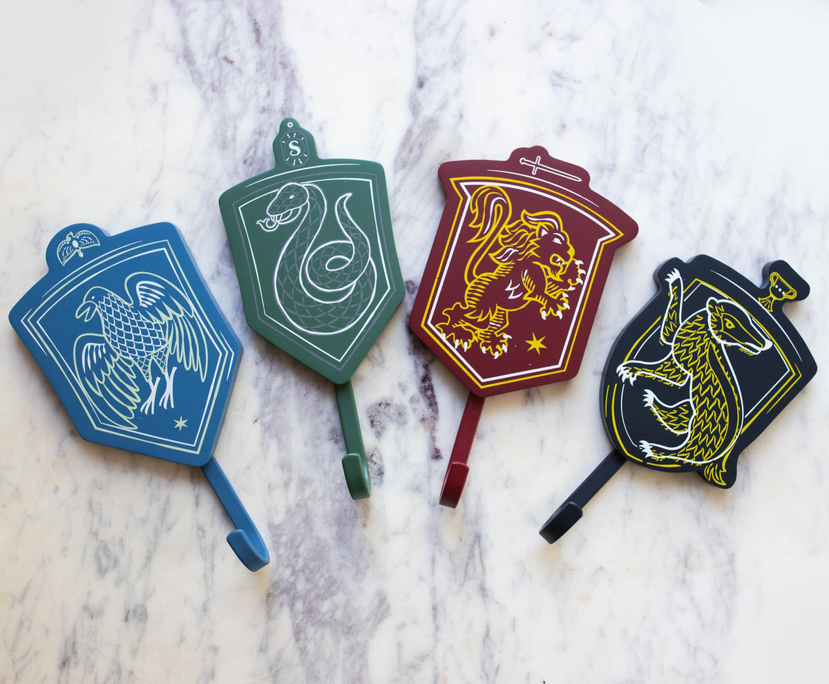 Harry Potter Hogwarts Houses Wall Hooks Storage Rack | Set of 4