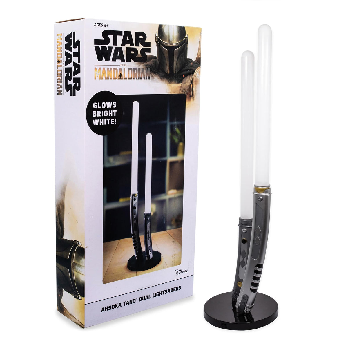 Star Wars Ahsoka Tano Dual Lightsabers Desktop LED Mood Light | 23 Inches Tall