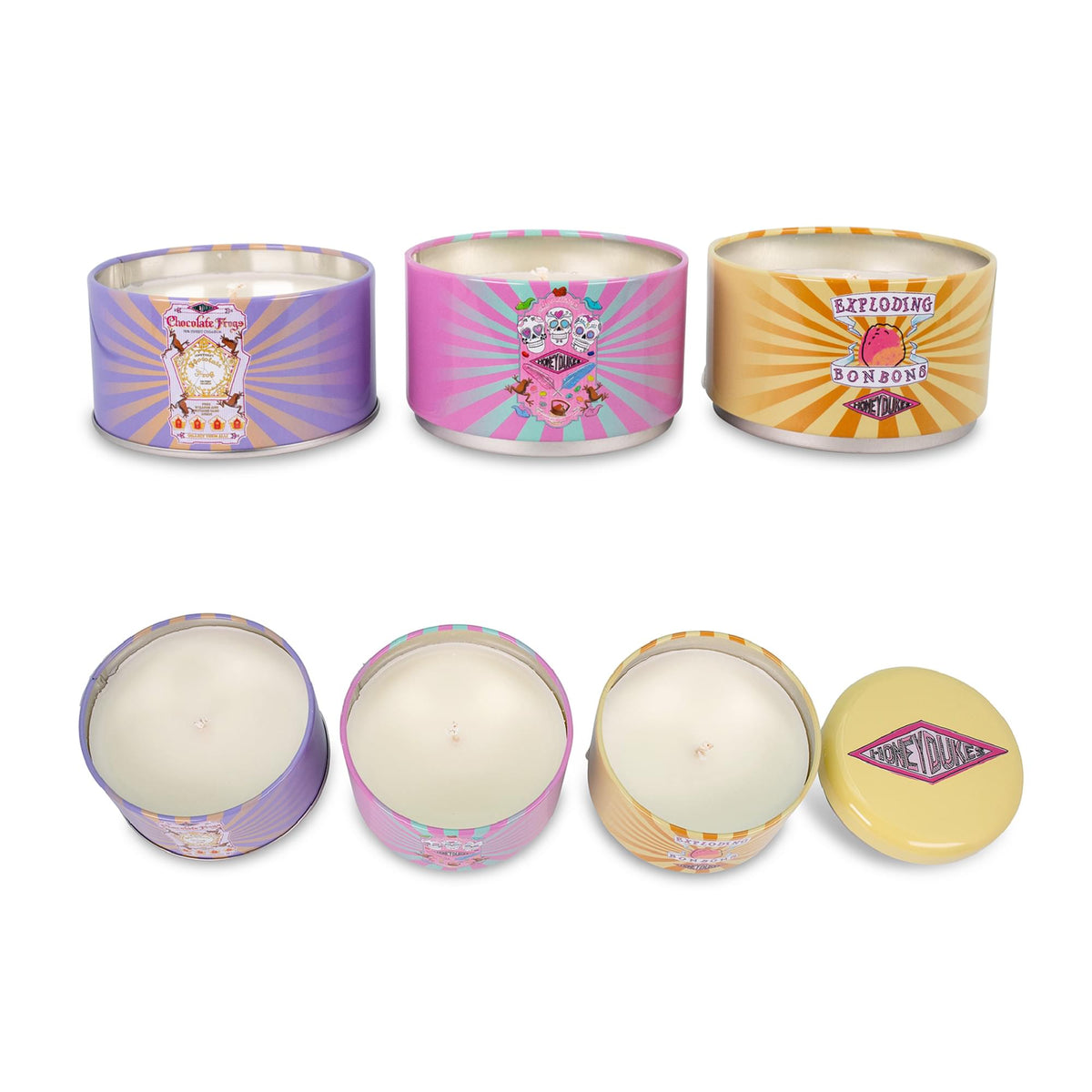 Harry Potter Honeydukes Stacking Tins of Scented Soy Wax Candles | Set of 3