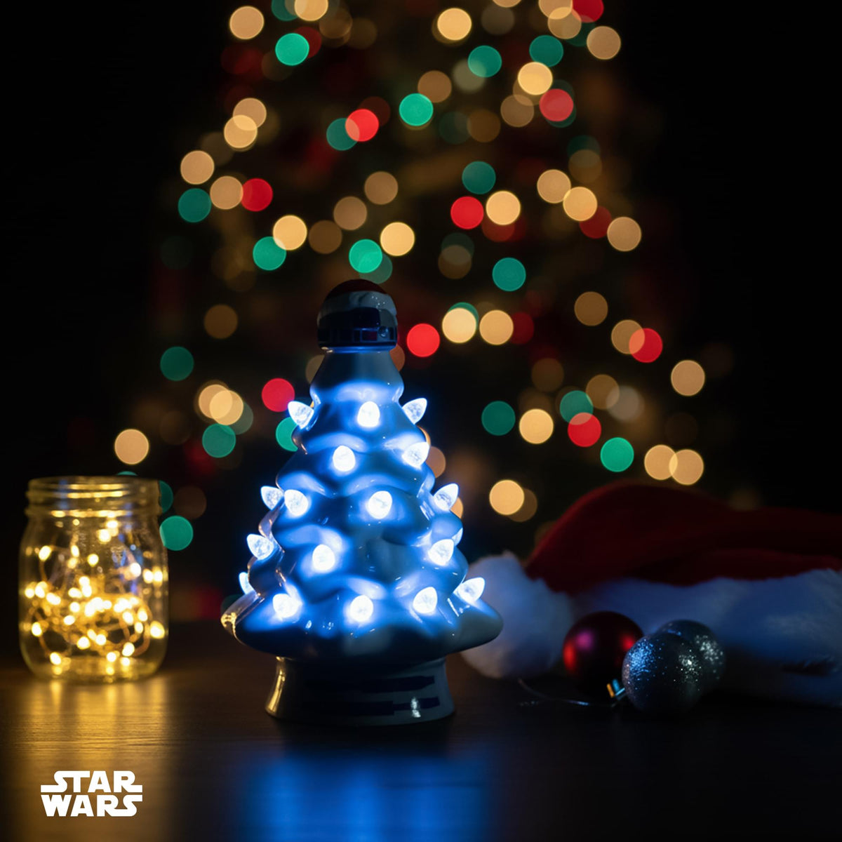 Star Wars R2-D2 Light-Up Ceramic Christmas Tree | 6 Inches Tall