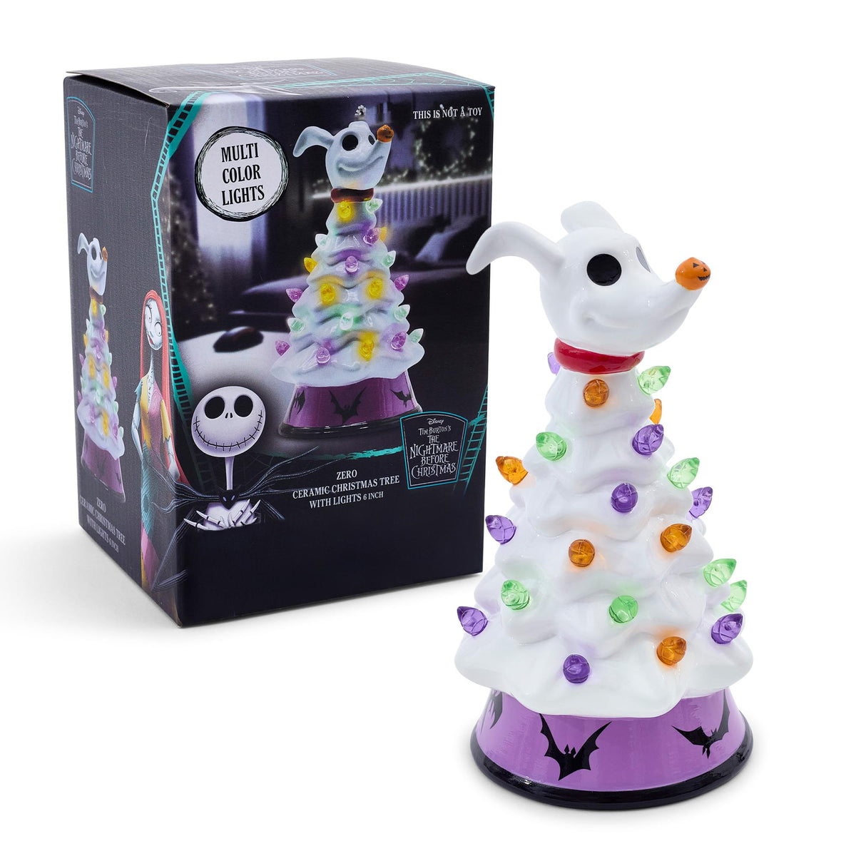 Disney The Nightmare Before Christmas Zero Light-Up Ceramic Christmas Tree