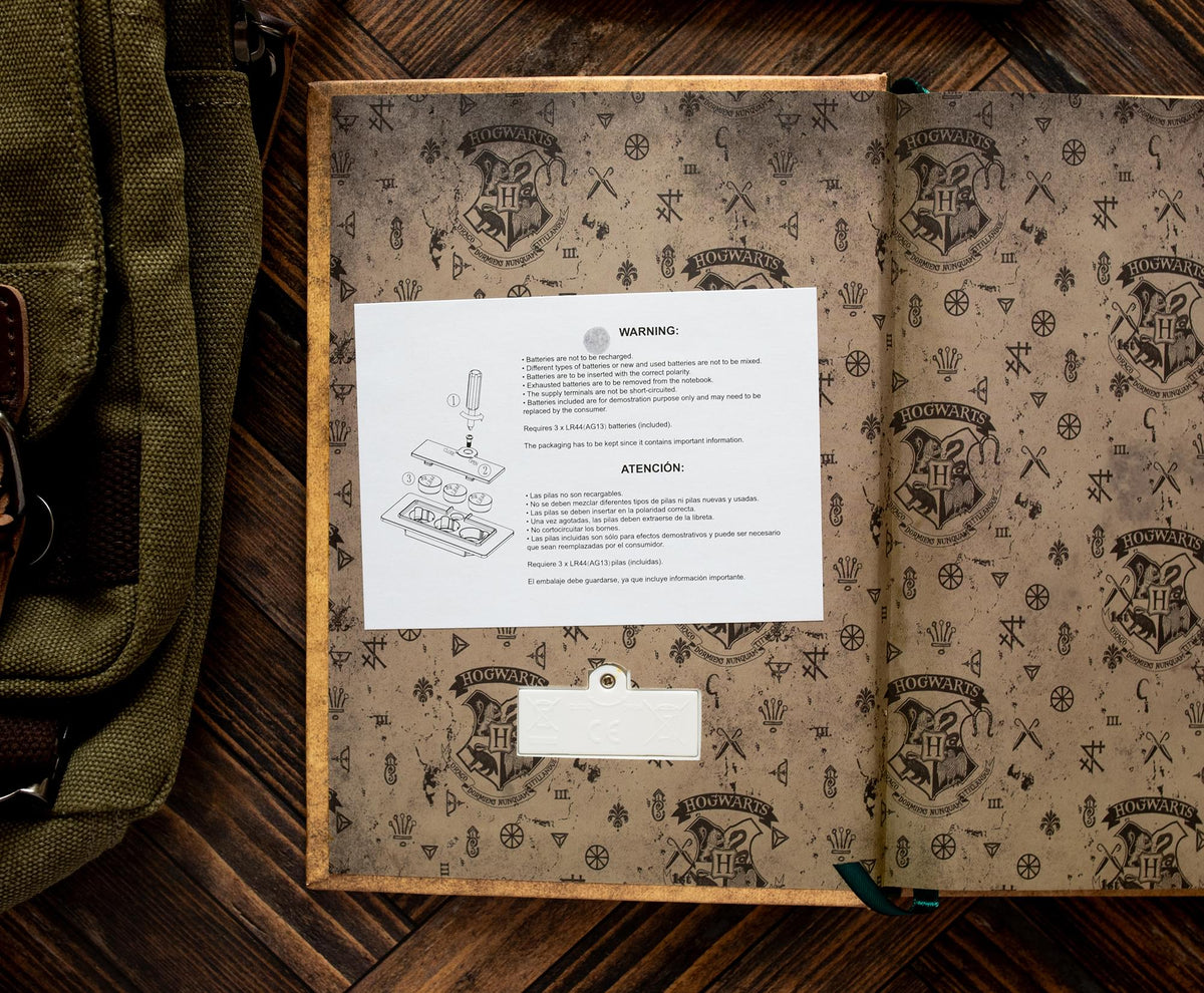 Harry Potter House Slytherin Light-Up Hardcover Notebook | 5.5 x 8 Inches