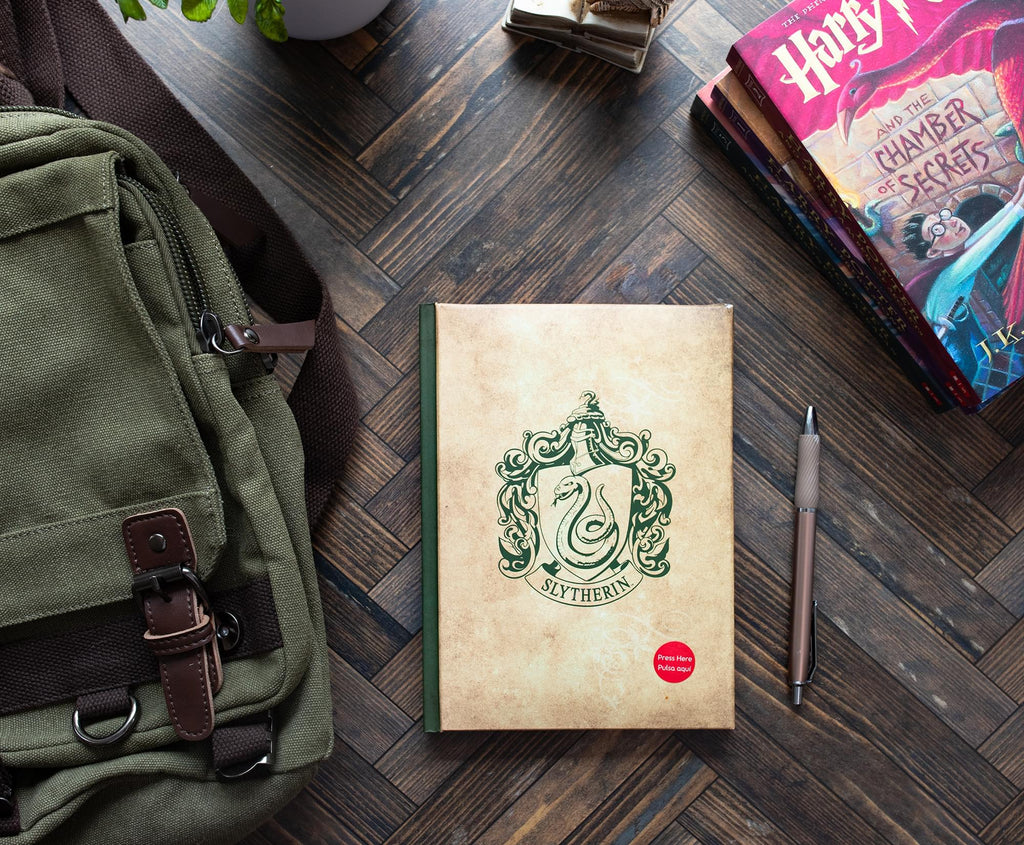 Harry Potter House Slytherin Light-Up Hardcover Notebook | 5.5 x 8 Inches