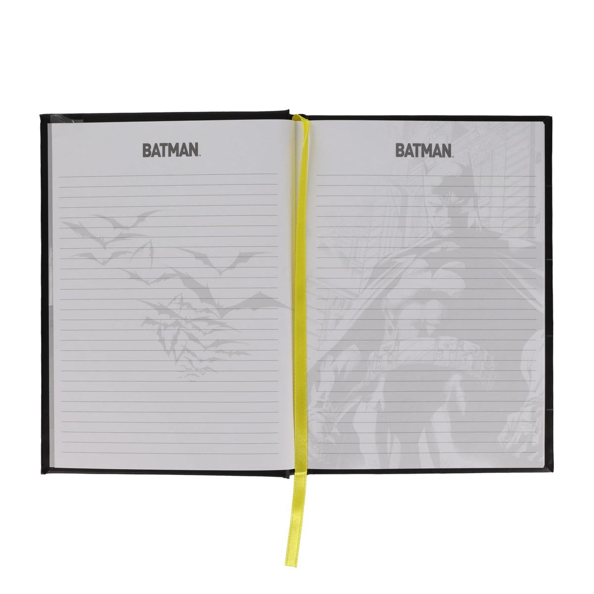 DC Comics Batman Logo Light-Up Hardcover Notebook | 5.5 x 8 Inches