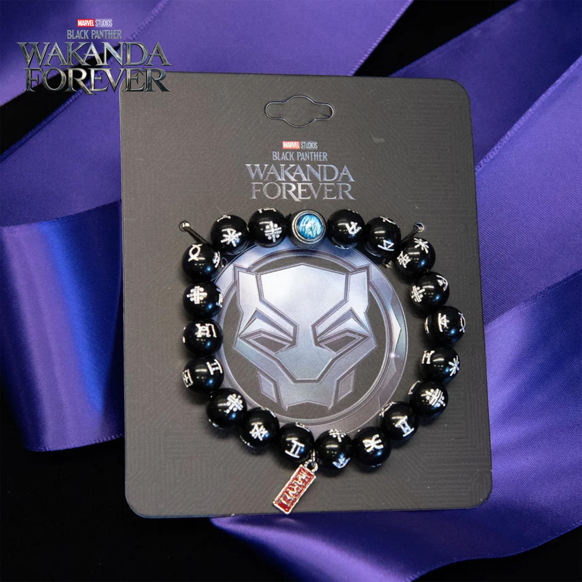 Marvel Black Panther: Wakanda Forever King T'Challa Kimoyo Acrylic Bead Bracelet