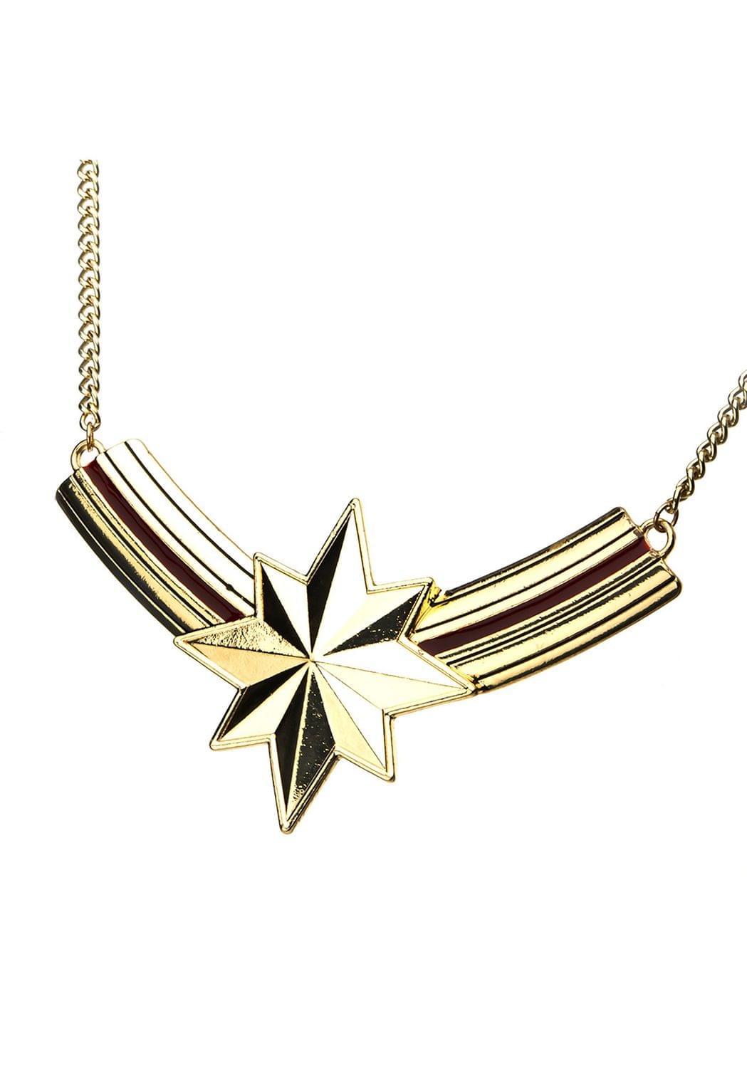 Marvel Captain Marvel Logo Curb Chain Necklace
