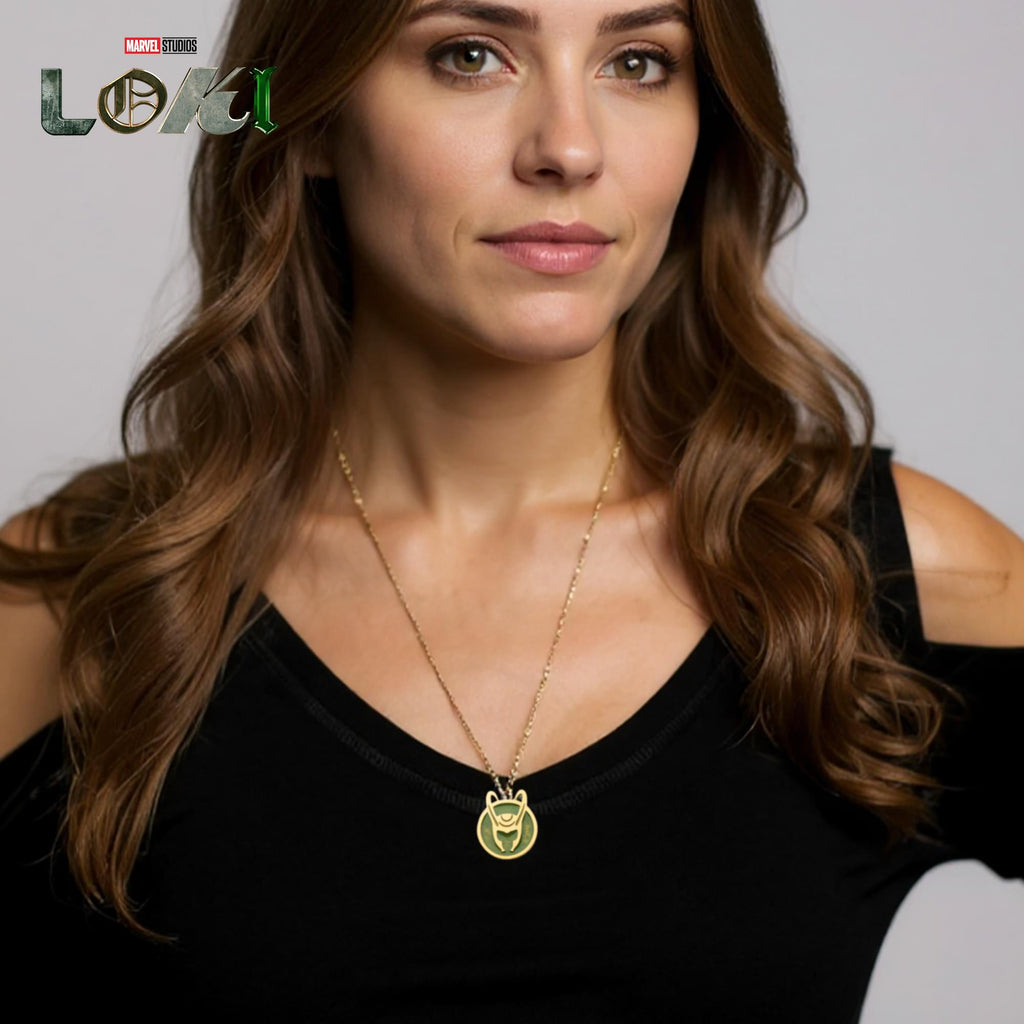 Marvel Loki Helmet Pendant Necklace