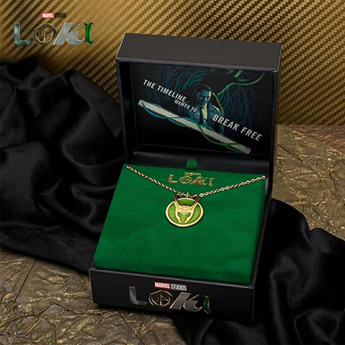 Marvel Loki Helmet Pendant Necklace