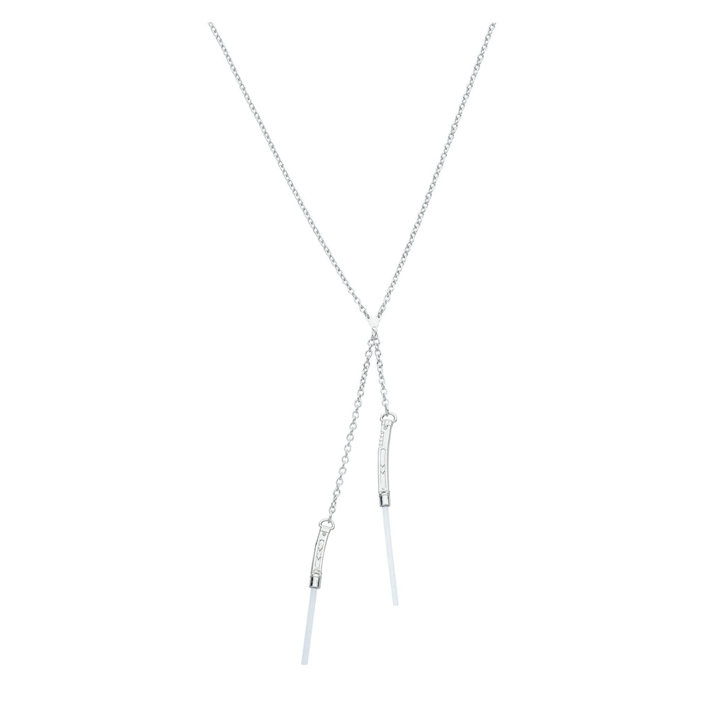 Star Wars Ahsoka Tano Double Drop Lightsaber Necklace