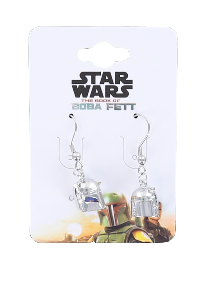 Star Wars Book of Boba Fett Helmet Dangle Earrings