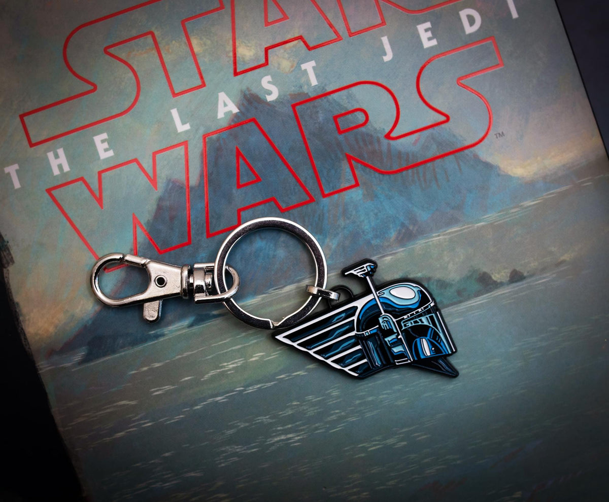 Star Wars: Book of Boba Fett Chrome Helmet Pendant Keychain | Toynk Exclusive