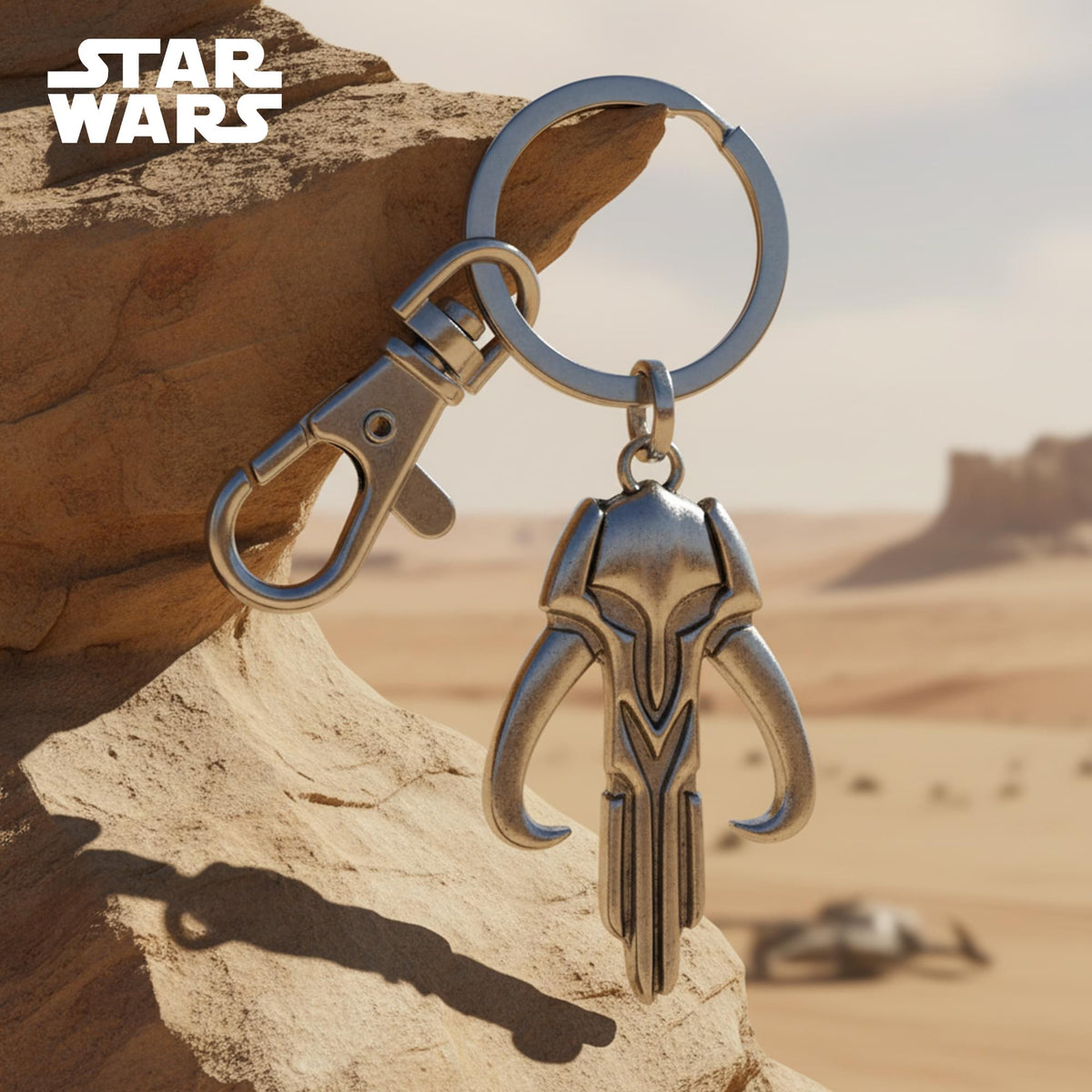 Star Wars: The Mandalorian Mythosaur Logo Metal Keychain