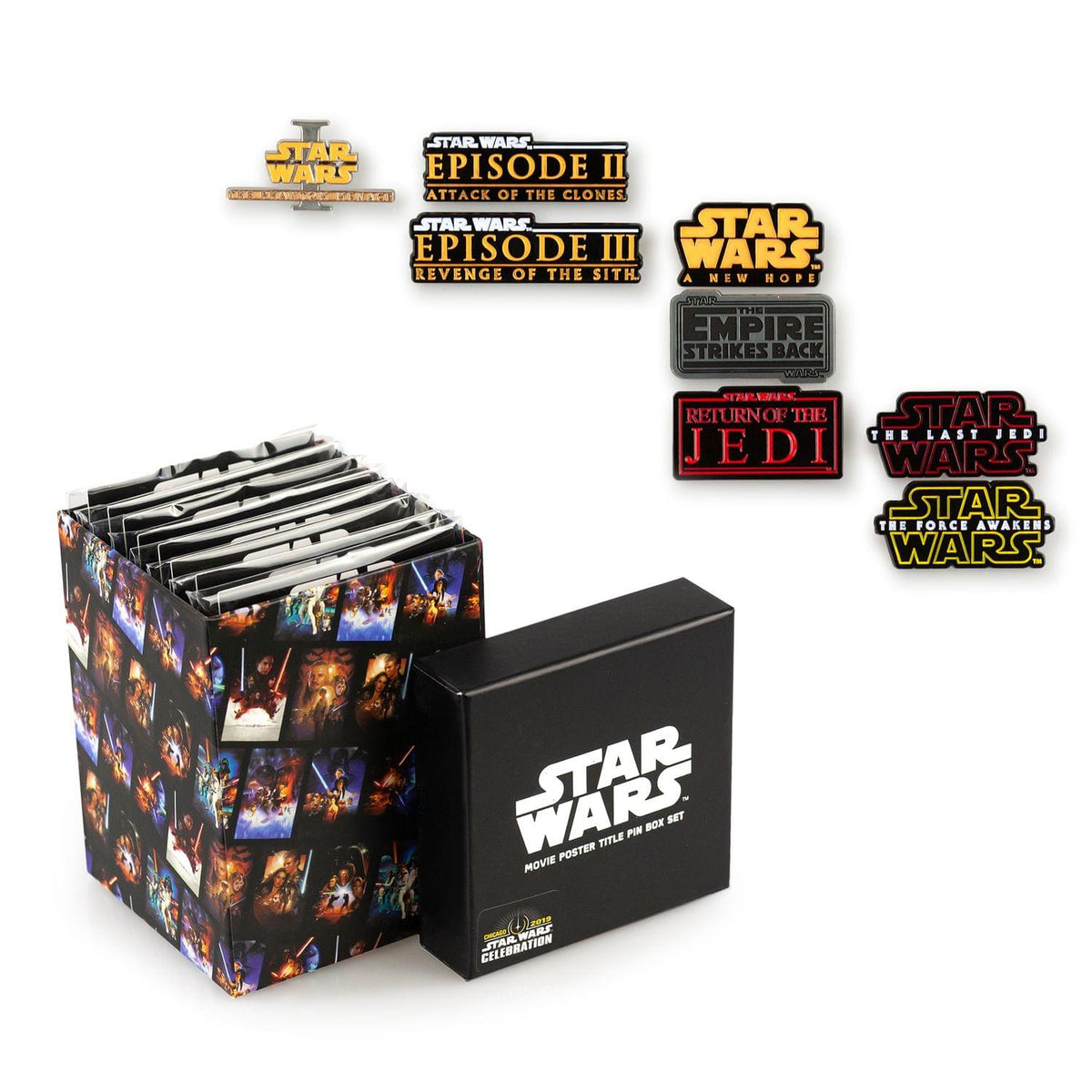 Star Wars Movie Title Pin Collection | Exclusive Poster Title Pin From Each Film