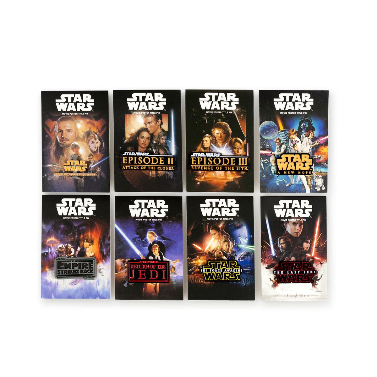 Star Wars Movie Title Pin Collection | Exclusive Poster Title Pin From Each Film