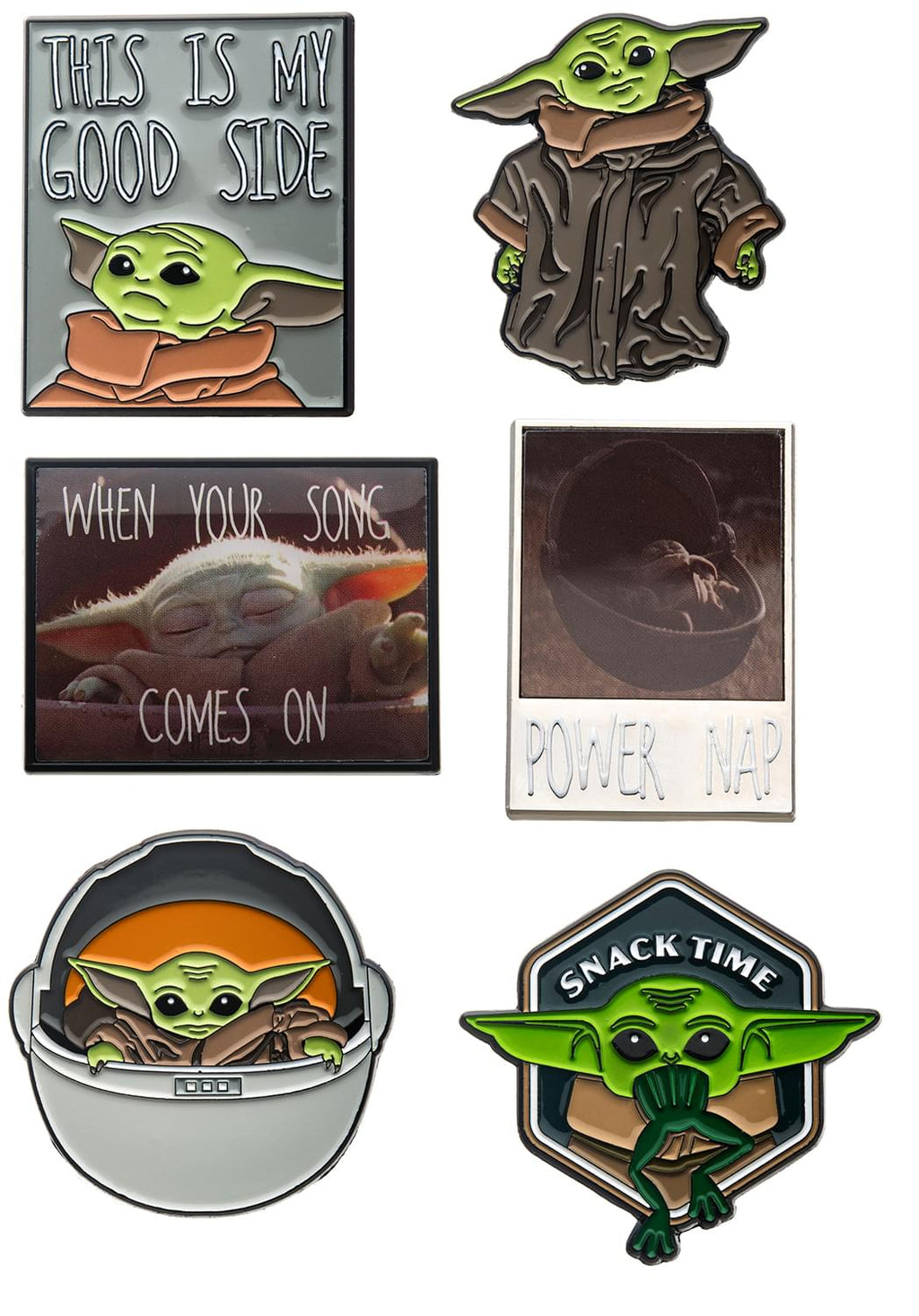 Star Wars: The Mandalorian, The Child "Baby Yoda" Enamel Pin Bundle | Set of 6