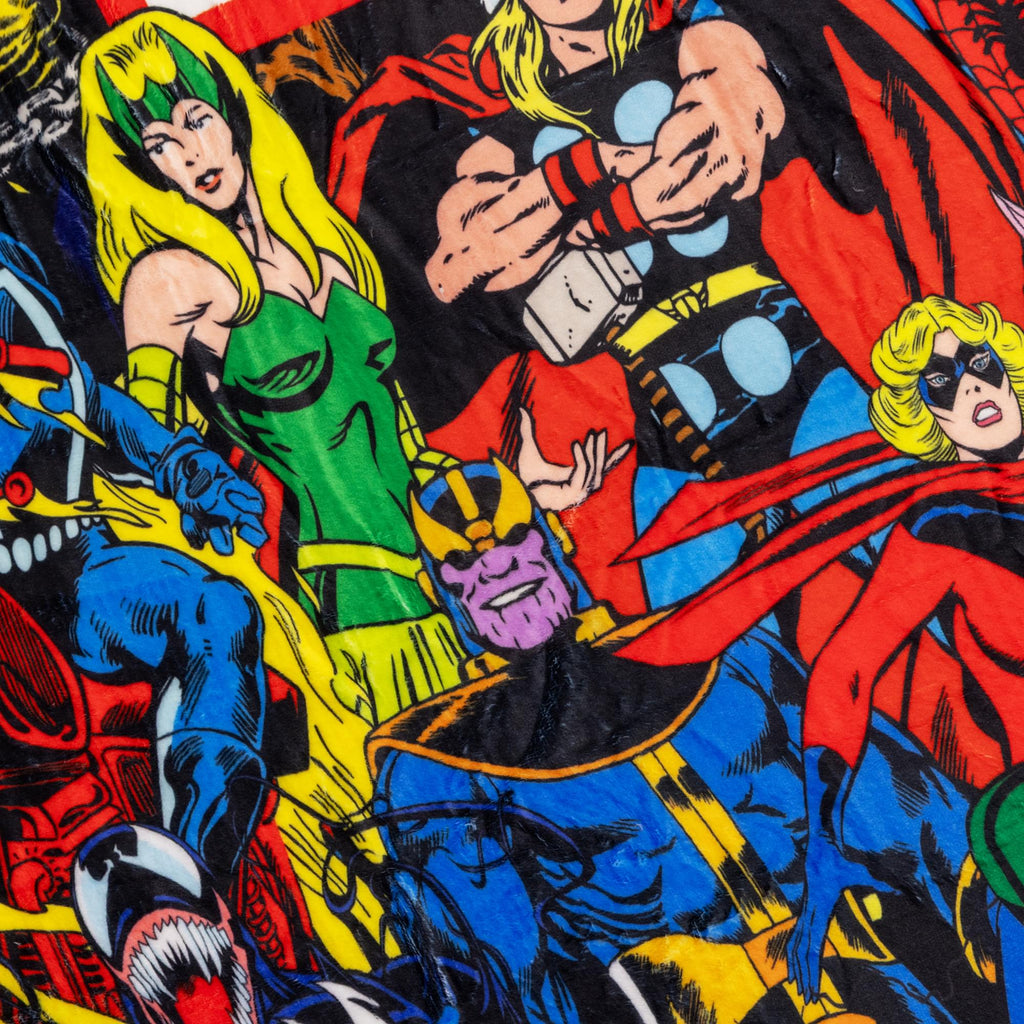 Marvel Comics Superheroes Fleece Throw Blanket | 45 x 60 Inches