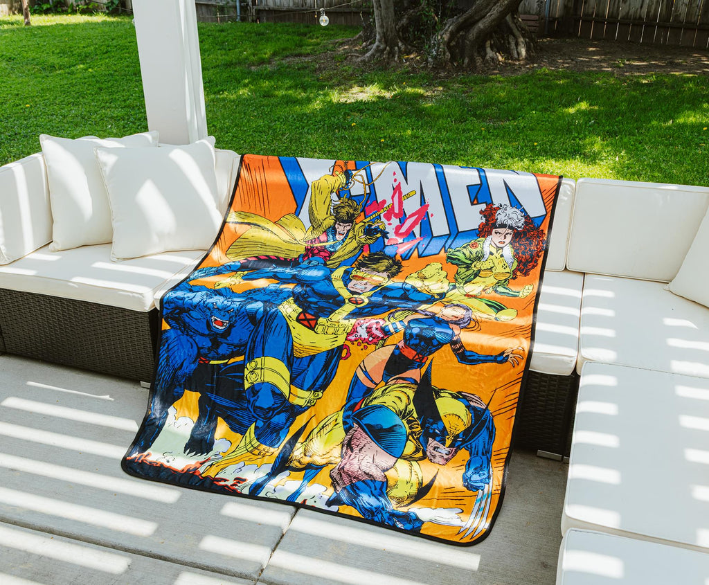 Marvel Comics X-Men Comic Book Cover Fleece Throw Blanket | 45 x 60 Inches